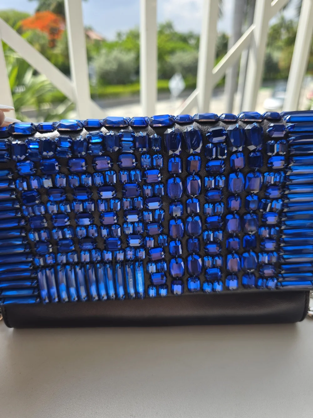 Giuseppe Zanotti -Blue Jeweled Evening Clutch - Women's Bag